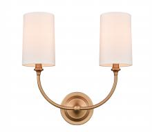 Innovations Lighting 372-2W-BB-S1-LED - Giselle - 2 Light - 15 inch - Brushed Brass - Sconce