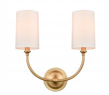 Innovations Lighting 372-2W-SG-S1 - Giselle - 2 Light - 15 inch - Satin Gold - Sconce