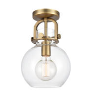 Innovations Lighting 410-1F-BB-8CL - Newton Sphere - 1 Light - 8 inch - Brushed Brass - Flush Mount