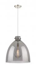 Innovations Lighting 410-1PL-PN-G412-18SM - Newton Bell - 1 Light - 18 inch - Polished Nickel - Cord hung - Pendant