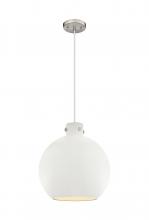 Innovations Lighting 410-1PL-SN-M410-16W - Newton Sphere - 1 Light - 16 inch - Satin Nickel - Cord hung - Pendant