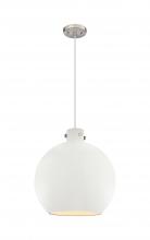 Innovations Lighting 410-1PL-SN-M410-18W - Newton Sphere - 1 Light - 18 inch - Satin Nickel - Cord hung - Pendant