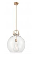 Innovations Lighting 410-1SL-BB-G410-16CL - Newton Sphere - 1 Light - 16 inch - Brushed Brass - Pendant