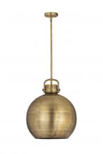  410-1SL-BB-M410-16BB - Newton Sphere - 1 Light - 16 inch - Brushed Brass - Pendant