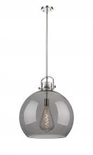  410-1SL-PN-G410-18SM - Newton Sphere - 1 Light - 18 inch - Polished Nickel - Pendant