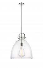 Innovations Lighting 410-1SL-PN-G412-16CL - Newton Bell - 1 Light - 16 inch - Polished Nickel - Pendant