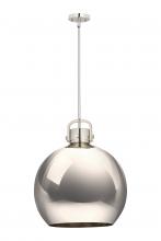  410-1SL-PN-M410-18PN - Newton Sphere - 1 Light - 18 inch - Polished Nickel - Pendant