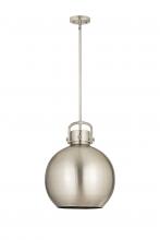 Innovations Lighting 410-1SL-SN-M410-14SN - Newton Sphere - 1 Light - 14 inch - Satin Nickel - Pendant