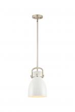  410-1SS-SN-M412-8W - Newton Sphere - 1 Light - 8 inch - Satin Nickel - Mini Pendant