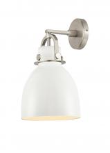 Innovations Lighting 410-1W-SN-M412-8W - Newton Sphere - 1 Light - 8 inch - Satin Nickel - Sconce