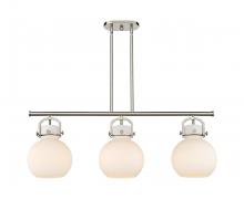 Innovations Lighting 410-3I-SN-G410-10WH - Newton Sphere - 3 Light - 42 inch - Satin Nickel - Island Light