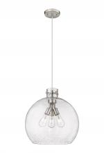  410-3PL-SN-G410-18SDY - Newton Sphere - 3 Light - 18 inch - Satin Nickel - Cord hung - Pendant