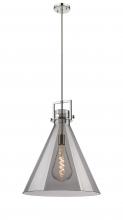  411-1SL-PN-G411-18SM - Newton Cone - 1 Light - 18 inch - Polished Nickel - Cord hung - Pendant