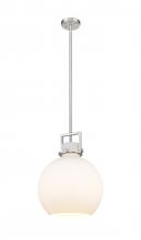 Innovations Lighting 411-1SL-SN-G410-14WH - Newton Sphere - 1 Light - 14 inch - Satin Nickel - Pendant