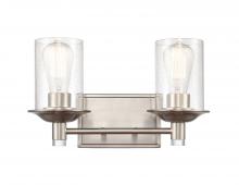  417-2W-SN-SDY - Manhattan - 2 Light - 15 inch - Satin Nickel - Bath Vanity Light