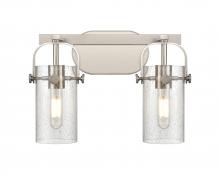  423-2W-SN-G423-7SDY - Pilaster - 2 Light - 15 inch - Brushed Satin Nickel - Bath Vanity Light