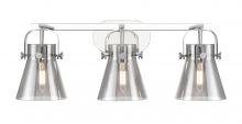 Innovations Lighting 423-3W-PC-G411-6SM - Pilaster II Cone - 3 Light - 27 inch - Polished Chrome - Bath Vanity Light