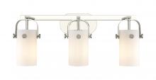 Innovations Lighting 423-3W-PN-G423-7WH - Pilaster II Cylinder - 3 Light - 25 inch - Polished Nickel - Bath Vanity Light