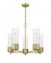 Innovations Lighting 428-5CR-BB-G428-12SDY - Bolivar - 5 Light - 25 inch - Brushed Brass - Chain Hung - Chandelier