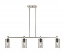  434-4I-SN-G434-7SM - Crown Point - 4 Light - 44 inch - Satin Nickel - Island Light