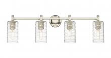  434-4W-PN-G434-7DE - Crown Point - 4 Light - 34 inch - Polished Nickel - Bath Vanity Light