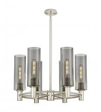 Innovations Lighting 434-6CR-SN-G434-12SM - Crown Point - 6 Light - 24 inch - Satin Nickel - Chandelier