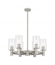 Innovations Lighting 434-6CR-SN-G434-7CL - Crown Point - 6 Light - 24 inch - Satin Nickel - Chandelier