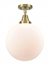 Innovations Lighting 447-1C-AB-G201-12 - Beacon - 1 Light - 12 inch - Antique Brass - Flush Mount