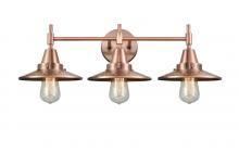 Innovations Lighting 447-3W-AC-M3-AC - Railroad - 3 Light - 26 inch - Antique Copper - Bath Vanity Light