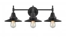  447-3W-BK-M6-BK-LED - Railroad - 3 Light - 26 inch - Matte Black - Bath Vanity Light