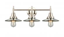  447-3W-PN-M1-PN - Railroad - 3 Light - 26 inch - Polished Nickel - Bath Vanity Light