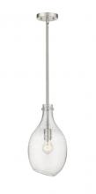 Innovations Lighting 493-1S-SN-G554-9 - Norwalk - 1 Light - 9 inch - Brushed Satin Nickel - Stem hung - Mini Pendant