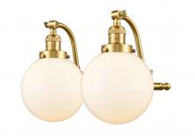 Innovations Lighting 515-2W-SG-G201-8 - Beacon - 2 Light - 18 inch - Satin Gold - Bath Vanity Light