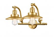  515-2W-SG-M4-SG - Railroad - 2 Light - 18 inch - Satin Gold - Bath Vanity Light