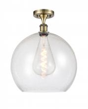 Innovations Lighting 516-1C-AB-G124-14 - Athens - 1 Light - 14 inch - Antique Brass - Semi-Flush Mount