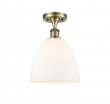 Innovations Lighting 516-1C-AB-GBD-91 - Bristol - 1 Light - 9 inch - Antique Brass - Semi-Flush Mount