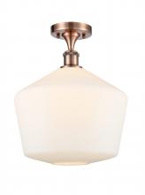 Innovations Lighting 516-1C-AC-G651-12 - Cindyrella - 1 Light - 12 inch - Antique Copper - Semi-Flush Mount