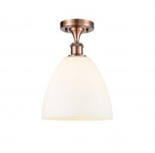 Innovations Lighting 516-1C-AC-GBD-91 - Bristol - 1 Light - 9 inch - Antique Copper - Semi-Flush Mount