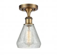 Innovations Lighting 516-1C-BB-G275 - Conesus - 1 Light - 6 inch - Brushed Brass - Semi-Flush Mount