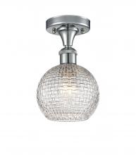 Innovations Lighting 516-1C-PC-G122C-6CL - Athens - 1 Light - 6 inch - Polished Chrome - Semi-Flush Mount