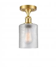 Innovations Lighting 516-1C-SG-G112 - Cobbleskill - 1 Light - 5 inch - Satin Gold - Semi-Flush Mount