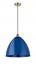 Innovations Lighting 516-1P-AB-MBD-16-BL-LED - Plymouth - 1 Light - 16 inch - Antique Brass - Cord hung - Mini Pendant