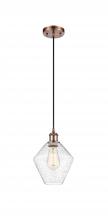 Innovations Lighting 516-1P-AC-G654-8 - Cindyrella - 1 Light - 8 inch - Antique Copper - Cord hung - Mini Pendant