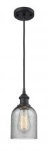  516-1P-BK-G257-LED - Caledonia - 1 Light - 5 inch - Matte Black - Cord hung - Mini Pendant