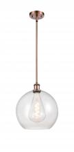 Innovations Lighting 516-1S-AC-G124-12 - Athens - 1 Light - 12 inch - Antique Copper - Mini Pendant