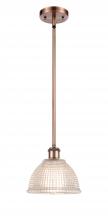  516-1S-AC-G422 - Arietta - 1 Light - 8 inch - Antique Copper - Mini Pendant