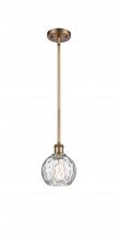 Innovations Lighting 516-1S-BB-G1215-6-LED - Athens Water Glass - 1 Light - 6 inch - Brushed Brass - Mini Pendant