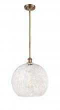 Innovations Lighting 516-1S-BB-G1216-14WM - White Mouchette - 1 Light - 14 inch - Brushed Brass - Pendant