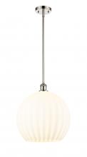 Innovations Lighting 516-1S-PN-G1217-14WV - White Venetian - 1 Light - 14 inch - Polished Nickel - Pendant