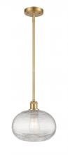  516-1S-SG-G555-10CL - Ithaca - 1 Light - 10 inch - Satin Gold - Mini Pendant